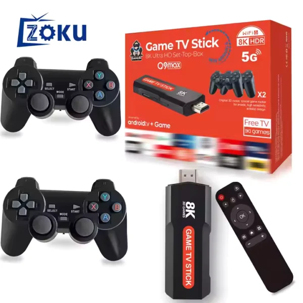 Game Stick Gaming Controller 4K HD Console | 3500+ Built in Games & Wireless Controllers