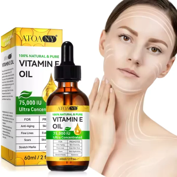 Vitamin E Oil for Face and Hair Skin Care for Dry Damaged Skin Reduces Fine Lines Anti Aging