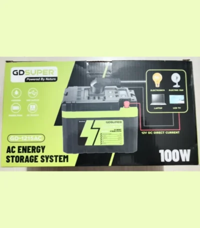 Portable AC Energy Storage System 12V LiFePO4 Lithium Ion Backup Battery (100W)
