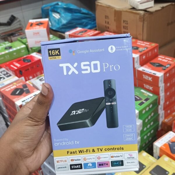 TX50 Pro 12K Ultra HD Android TV Box